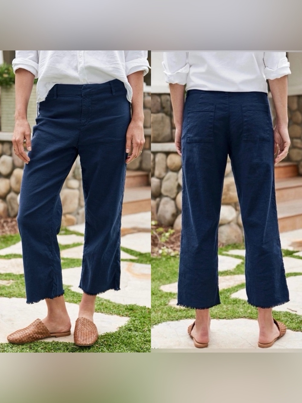 Frank & Eileen Kinsale Pants Navy Blue Size 10